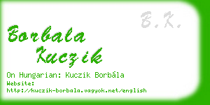 borbala kuczik business card
