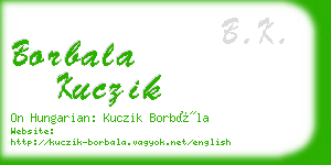 borbala kuczik business card